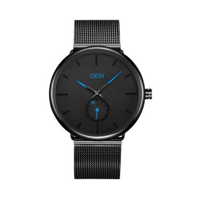 China Chronograph Build Brand Your Own Watches Mens Stainless Steel Mesh Custom Man Watch Private Label Customized Watch Own Logo for sale