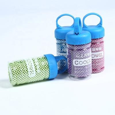 China QUICK DRY Eco Friendly Travel Ice Quick Dry Sports Cooling Towel In Bottle for sale