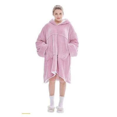 China Wearable Hoodie Plus Size Blanket, Super Warm Women and Men, Oversized Hoodie Blanket Sharpa with Sleeves and Giant Pocket for sale