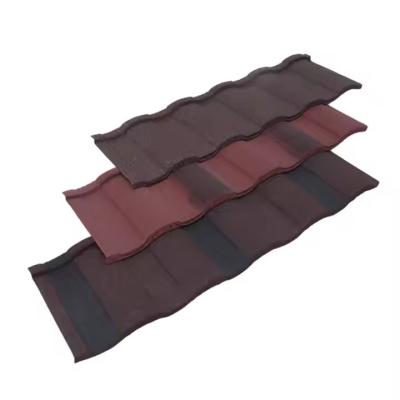 China Multi-Layer Protective Film Stone Coated Roof Tiles Long-Lasting And Non-Combustible Material for sale