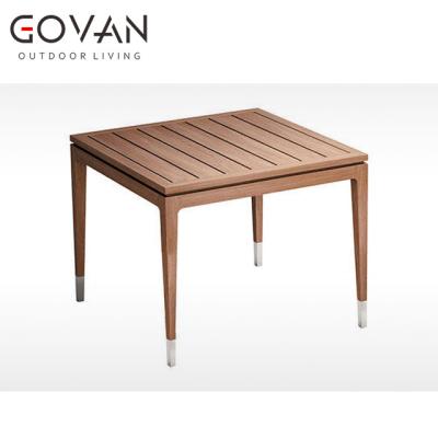 China Large Teak Modern Outdoor Solid Wood Leisure Patio Garden Style Furniture Side Table for sale