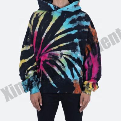 China Custom Anti-Wrinkle Dye Sweatshirt Reverse Link Ripple Men's Hoodie No Pocket Men's Hoodie Streetwear Fashion for sale