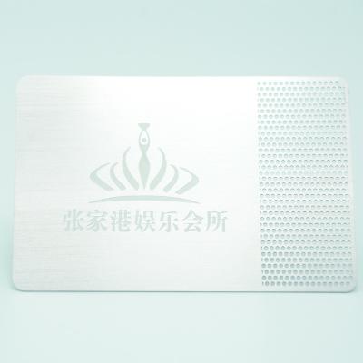 China China Customised stainless steel etched and hollowed out metal credit card business cards for sale