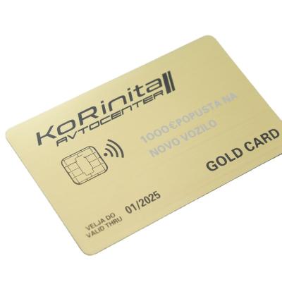 China China RFID NFC Stainless Steel Metal Cards Business VIP Chip Card for sale