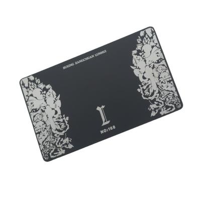 China China Stainless Steel Business Card Laser Engraving Matte Black Card Metal Business Card for sale