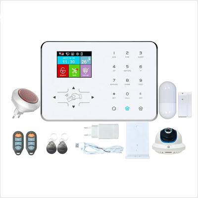 China Glomarket Tuya WIFI+GSM/GPRS Home Alarm Security System With Motion Detector Wireless Anti Theft Security Alarm à venda