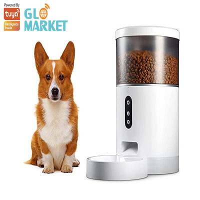 Chine Glomarket Tuya Wifi Caméra Intelligent Pet Feeder Interaction Vocale Automatique Pets Feeder à vendre