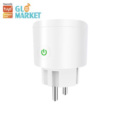 China Glomarket Tuya Wifi EU Smart Plug Wireless Voice Control Work With Google Alexa for sale