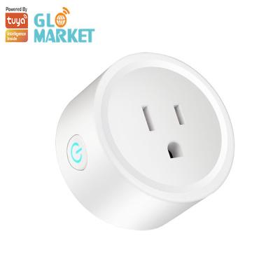 China Tuya Wifi Electric Smart Plug Socket US Standard 16A Wireless Remote Control for sale