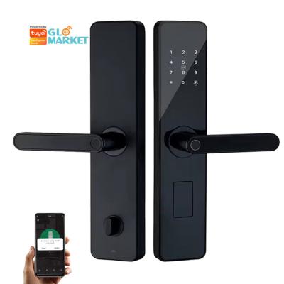 China Glomarket Home Apartment Tuya Smart WiFi Digital Door Lock Phone APP Remote Control Security Fingerprint Smart Door Lock for sale