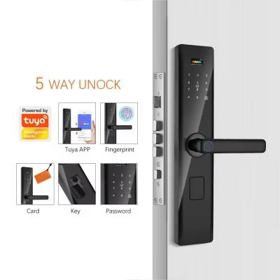 China Glomarket Tuya Smart Security Digital Door Lock Biometric Fingerprint Handle Smart Lock Hotel Apartment Room Lock Factory Price à venda