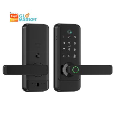 Chine Glomarket Tuya Wifi Keyless Deadbolt Lock Serraduras Electric Handle Front Door Lock With Keypad Smart Fingerprint Digital Lock à vendre