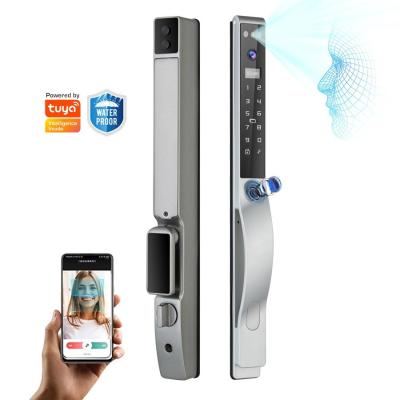 China Glomarket Outdoor Electric Keyless 3D Face Recognition Tuya Digital Password Card Door Lock Waterproof Fingerprint Smart Lock à venda