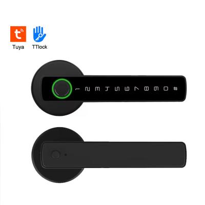 China Glomarket Tuya Ble Smart Lock Security Electronic Keyless Smart Door Handle Lock Indoor Room Lock for sale