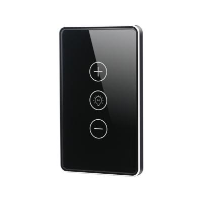 China Glomarket Digital Smart Switch Light Wifi Dimmer Wireless Glass Touch Wall Light Switch Panel Tuya Remote Control With Alexa for sale