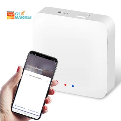 Cina Glomarket Tuya Zigbee 3.0 Hub Gaterway Alexa Google Smart Home Bridge telecomando wireless Smart Home Zigbee Gateway Hub in vendita