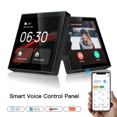 Cina Glomarket Tuya Smart 4 pollici pannello di controllo multifunzionale touch screen Alexa Voice Zigbee Central Control in vendita