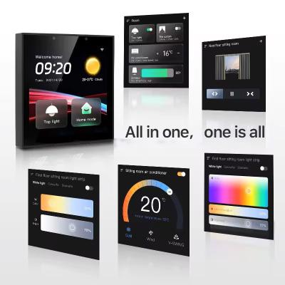 China Glomarket Smart Home Control Panel Touch Screen 4 Inch Multi-functional WiFi Home Background Music System Tuya Zigbee Gateway for sale