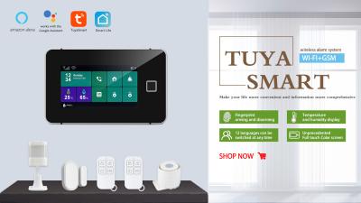 China Tuya GSM Touch Screen Home Security Systems 850/900/1800/1900MHz for sale