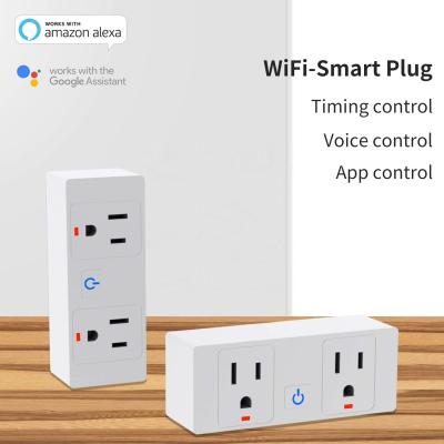 Chine Travaux standard de prise de Wifi de prise de Tuya Smart USA avec Alexa And Google Assistant Timing plaçant la prise intelligente à vendre