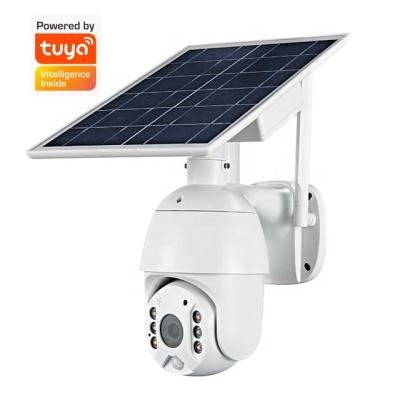 China Tuya Security Smart Home IP66 Wasserdichte 1080P Full HD PIR-Erkennungs-Solar-PTZ-Kamera zu verkaufen