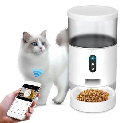 China Slimme het Huisdierenvoeder Automatische Cat Feeder With Camera van 240V 4L Tuya Te koop