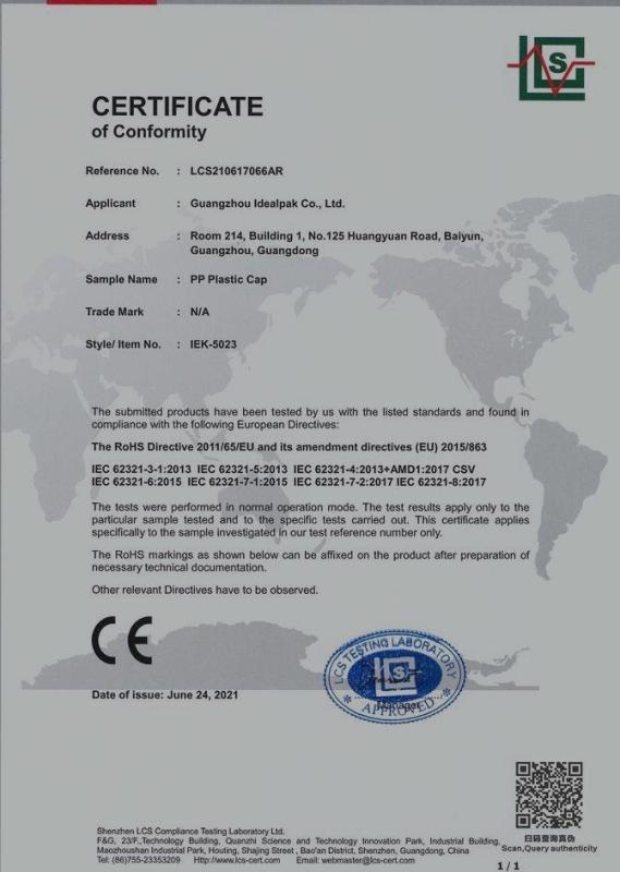 CE - Guangzhou Idealpak Co., Ltd.