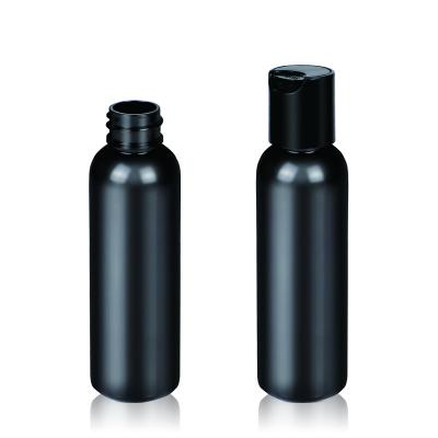 China 60ml Personal Packaging Black PET Shampoo Bottle Custom Plastic Skin Care Bottles With Seal Cap for sale