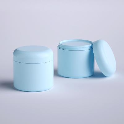 China Hot Selling Custom Plastic Cosmetic PP Double Wall Jar 120ml 8oz Luxury Cosmetic Face Cream Plastic Jar for sale