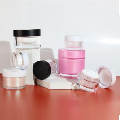 China New Design Cosmetic Jars 8oz 15g 30g 50g 80g 100g 200g Acrylic Clear Pink Cosmetic Jars Eye Cream Face Cream Jars for sale