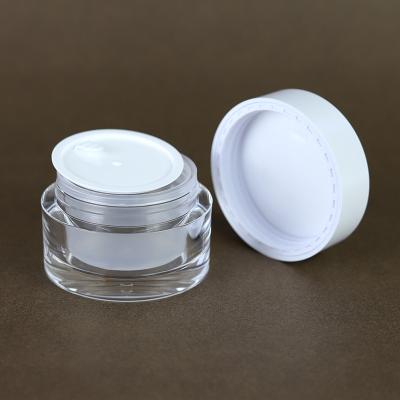 China Customized Matte Round 2oz 50g Cosmetic Acrylic Jar Mask Facial Body Scrub Empty Cosmetic Jars for sale