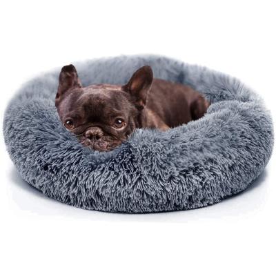 China Pet's Best Friends Travel Around Original Soothing Donut Cat and Gog Bed in Shag Fur Rug with Multi Sizes for sale