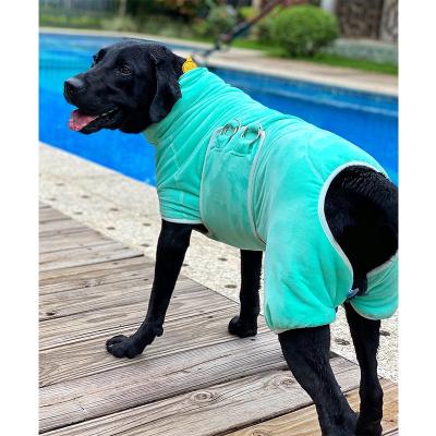 China Viable Towel Quick Hooded Dog Bath Absorbent Drying Microfiber Bathrobe For Small Medium Large Puppy Dog Cat for sale