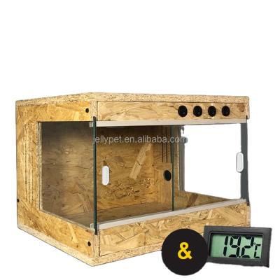 China 60*40*40cm Viable Glass Reptile Mini Greenhouse with Ceramic Sockets and Led Light, Reptile Enclosure Mini Greenhouse Box for sale