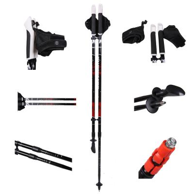 China 2020 hot sale spring alum/carbon fiber outdoor nordic walking poles exercise body fitness equipment two sections. for sale