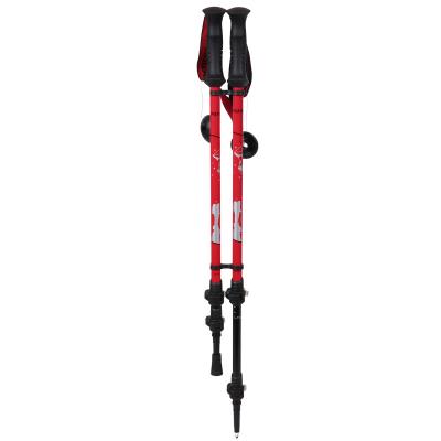 China 2020 PP+TRP factory wholesale 3 section climbing aluminum trekking pole with gear lock walking stick for sale