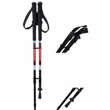 China Durable 2018 AOQIDA Hot Sale NO1 Aluminum Alloy EVA Cork Handle Quick Lock Telescopic Trekking Poles for sale