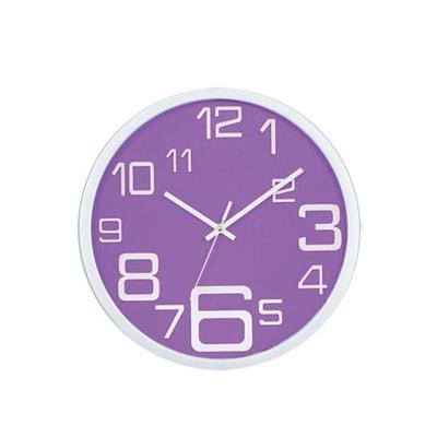 China Japan Style Round Shape Purple Silent Wall Clock for sale