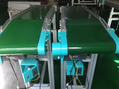 China Industrial Rubber PVC Belt Conveyor System Synchronized Imitative Movement To Robot Arm for sale