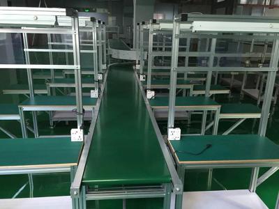 China Adjustable Speed Slope PVC Belt Conveyor , Light Material Handling Conveyors for sale