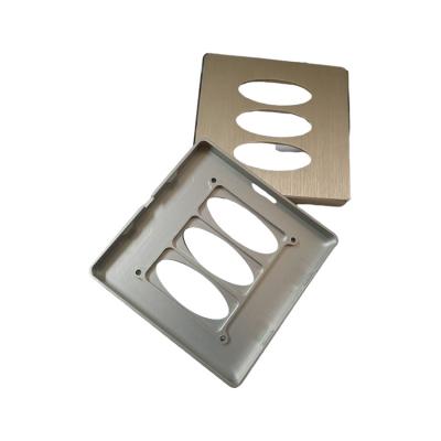 China Wall switch socket and other electronic switch panel aluminum alloy products aluminum panel oxidation wire drawing process can be customized for sale