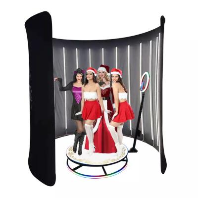 China Party Led Glass And Software Red Carpet Portable Inflatable On Top 360 Photo Booth for sale