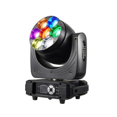 China Stage Mini Led Wash Light 7Pcs 40W RGBW 4 IN 1 Professional Bee Eye Dot Head Light Control Moving Wash For Stage KTV DJ Nightclub for sale