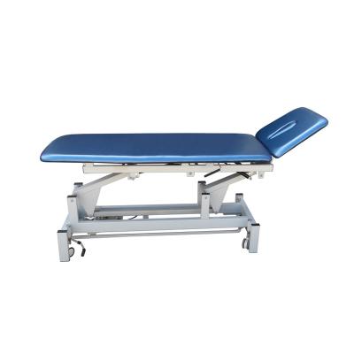 China Bargain Price 579-1018 Mm Double Manual Electric Lift Therapy Treatment Bed With Breathing Holes SK-5080INT for sale