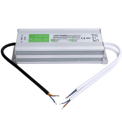 China CE 12v 100w ip67 strip lighting aluminum housing waterproof power supply led cv driver 100w change power supply for sale