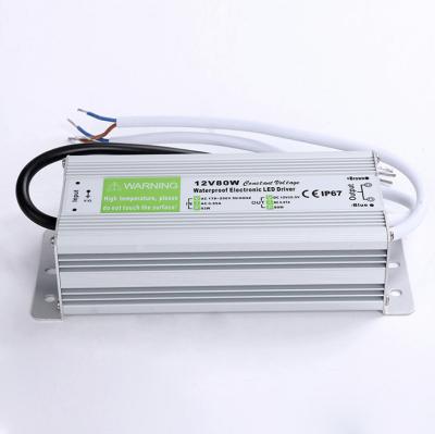 China ODM 80W IP67 Constant Voltage Waterproof Led Strips Housing OEM Lights Driver 12v Aluminum Changing Power Supply for sale