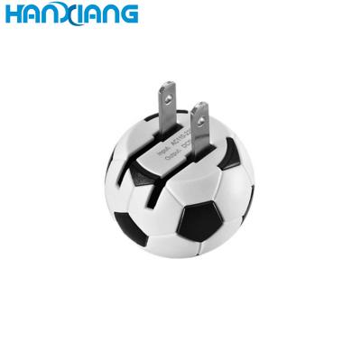 China New Wireless 5V 1000MA Mobile Phone Soccer Ball Folding Mini Travel Home Wall Charger Adapter with 1 USB for sale