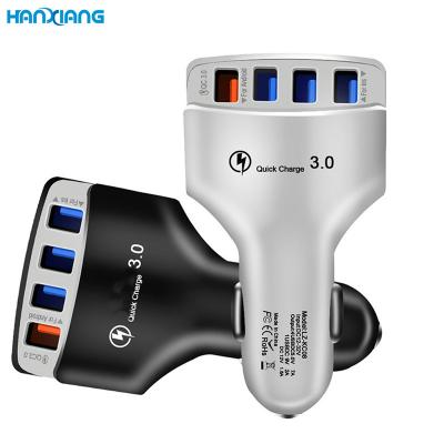 China QC 3.0 Fast Car Charger Ready To Board Mobile Phone Accessories Fast Car Charger 35W QC 3.0 4 USB Fast Charging Left Charger For Iphone for sale