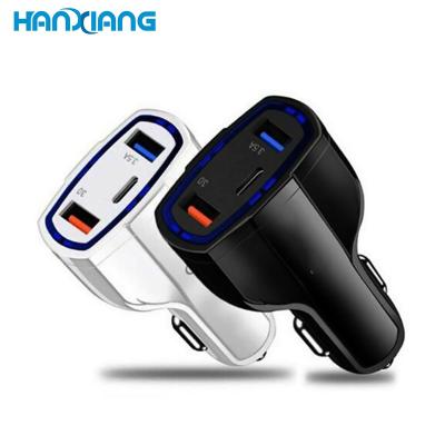 China Trending QC 3.0 USB Car Battery Portable Smart Fast Chargers QC 3.0 Fast Car Charger Left Mobile Phone Charging 3 / Typc C Fast Charger New 2021 for sale