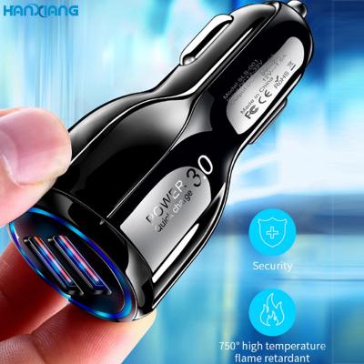 China Top Hot Sales Mobile Phone Portable Electric Universal Dual USB Phone Charging QC3.0 5V 6A Fast Car Charger Adapter For Macbook for sale